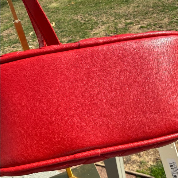 Valentino Orlandi Red Quilted Crossbody with Gold Chain - Picture 7 of 11